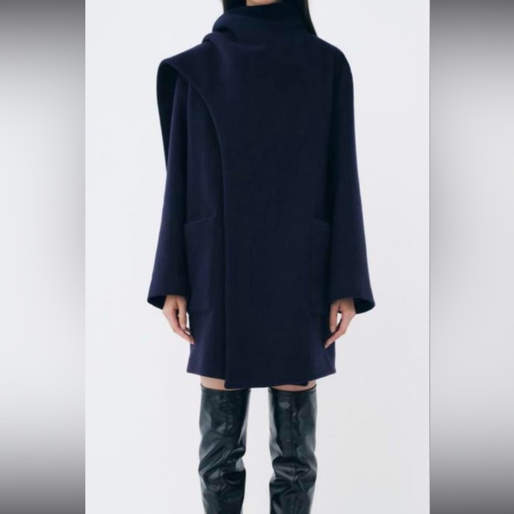 Zara wool coat with scarf size small
